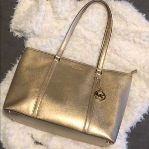 Michael Kors Gold Computer Bag